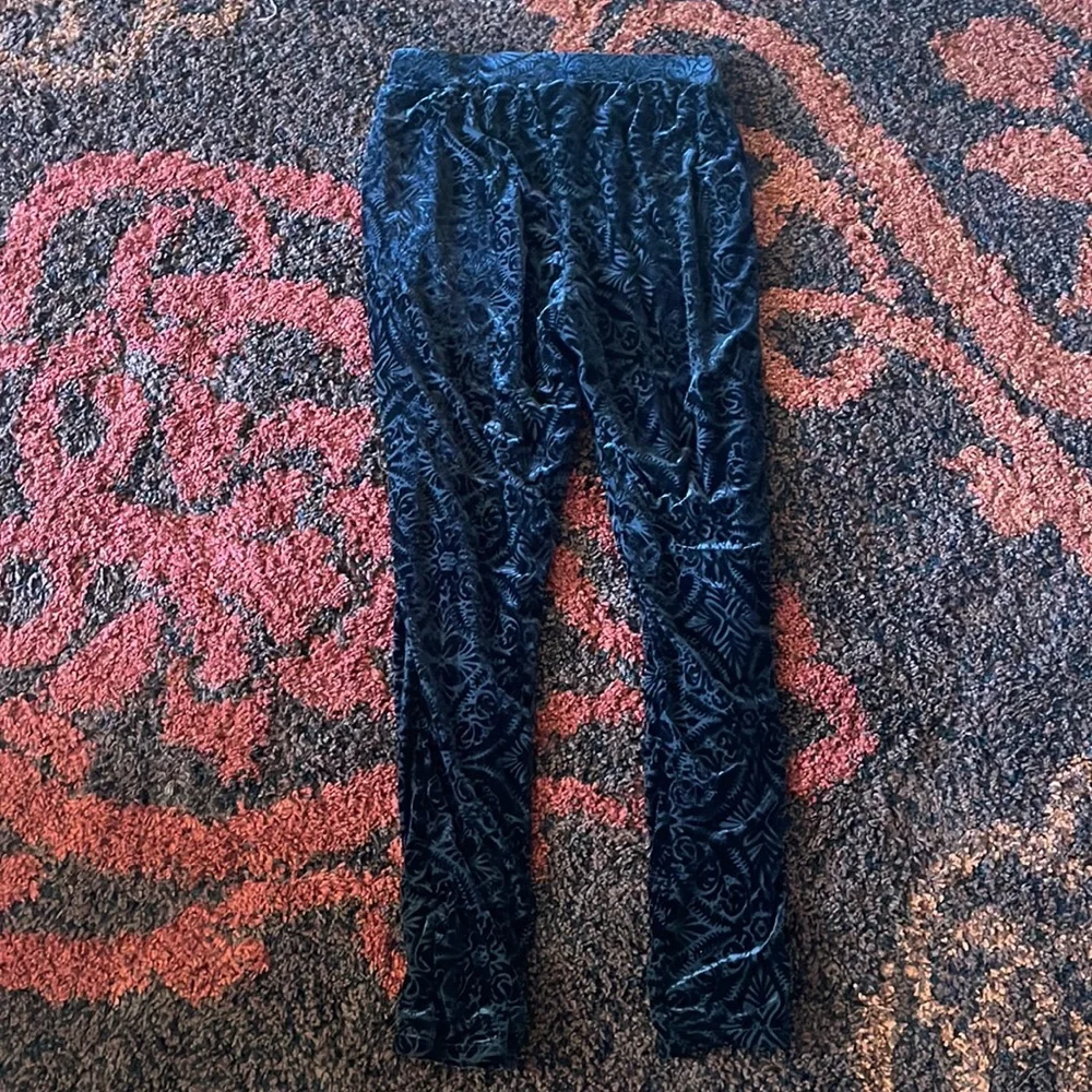 Velvet flocked leggings - Picture 2 of 4